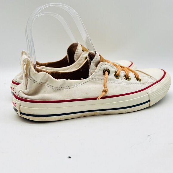 Converse All Star Shoreline Sneaker Womens 7 White Slip On Casual Chucks Shoes - Picture 8 of 10